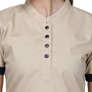 Oferta Especial: Conjunto de Uniforme Quirúrgico Personalizado con Cuello en V y Manga Corta, 100% Algodón Tejido, Unisex, para Enfermería, Hospitales, Tallas M y L - Product Image 3