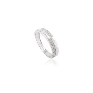 Anillo de banda de compromiso Unisex de diamante auténtico 100% de lujo elegante de alta calidad 18K oro blanco sólido bodas finas clásicas - Product Image 3