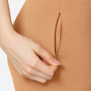 Pantalon de yoga et de fitness décontracté et sportif pour femme, taille haute, respirant, tricoté, élastique, multi-poches, uni, longueur genou, grandes tailles - Product Image 5