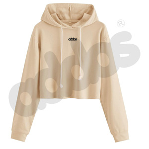 Sweat à capuche court 100% coton pour femme avec design personnalisé 'Dear Person Behind Me' pour l'hiver - Product Image 3