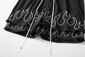 Pantalones cortos de malla de algodón 2024 transpirables para hombre, pantalones cortos de gimnasio informales sólidos con cordón, 100% - Product Image 6