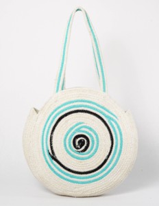 Bolso de hombro redondo de algodón bohemio para mujer con cierre abierto, ligero, hecho a mano, para verano, tipo tote de noche - Product Image 1