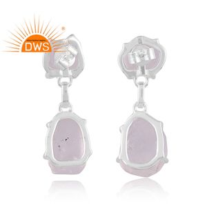 Meilleure vente de boucles d'oreilles en argent sterling fin en diamant naturel Herkimer, fabricant de bijoux personnalisés - Product Image 4