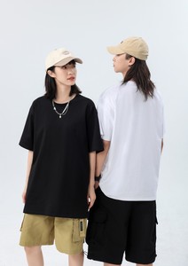 Camisetas informales para hombre de venta directa, camisetas de algodón de fibra larga para mujer de alta calidad de 240gsm, camisetas con estampado personalizado para hombre - Product Image 2