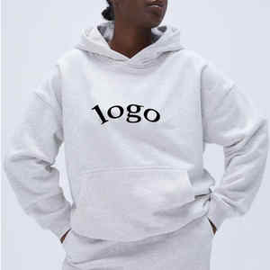 Sudadera con Capucha para Mujer, Estilo Casual, Simple, Versátil, Holgada, con Bolsillo Tipo Canguro, para Yoga y Deportes, Otoño Invierno, Logotipo Personalizado, 100% Algodón - Product Image 6