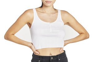 สเวตเตอร์เสื้อกล้ามสายเดี่ยวถักสีพื้นสำหรับผู้หญิงผลิตจำนวนมากจากผู้จำหน่ายบังคลาเทศ - Product Image 2