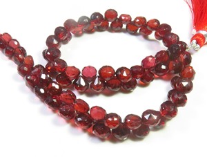 ลูกปัดพลอยโกเมนสีแดงธรรมชาติ100% ขนาด9นิ้วสำหรับสร้อยคอ - Product Image 5