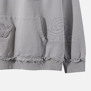 Wholesale Rate <b>Top</b> Selling Men Winter <b>Distressed</b> Hoodies Latest Design 100% Cotton Breathable - Product Image 4