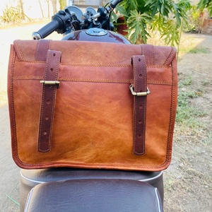 Customizable Size 2025 Side <b>Pouch</b> Leather <b>Bike</b> Pannier <b>Bag</b> Tail <b>Bag</b> for Motorcycle <b>Bike</b> Customizable Size Leather Saddle Pannier - Product Image 5