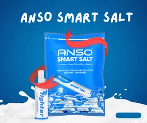 Nova embalagem Conveniente Zipper Bag 60 Pacotes Salinos Versão Padrão ANSO Smart Salt para Nariz Rinse fabricante de sal embalado