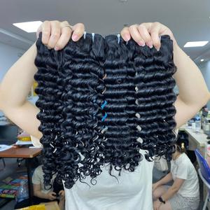 Extensiones de cabello Remy virgen de trama doble de alta calidad, paquete de ondas profundas de Color marrón de proveedores vietnamitas - Product Image 6