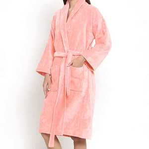 เสื้อคลุมอาบน้ำผ้าซาตินเนื้อนุ่มสำหรับโรงแรมชุดนอนสำหรับผู้ชายและผู้หญิงพร้อมโลโก้ตามสั่ง - Product Image 1