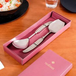 Juego de cucharas de acero inoxidable dorado pulido con estilo de mango de plumas, perfecto para bodas, banquetes, restaurantes y cenas en casa - Product Image 5