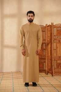 Thobe Saudí de Lujo en Oferta 2025 con Tela Transpirable, Estilo Saudí Elegante, Perfecto para Uso Diario y Eventos Formales - Product Image 6