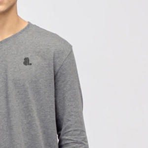 <b>Men</b> Long Sleeve <b>V</b> <b>Neck</b> Cotton <b>T</b> <b>Shirt</b> <b>V</b> <b>Neck</b> <b>T</b> <b>Shirt</b> Custom Logo <b>Men</b> Long Sleeve <b>V</b> <b>Neck</b> Tee - Product Image 3