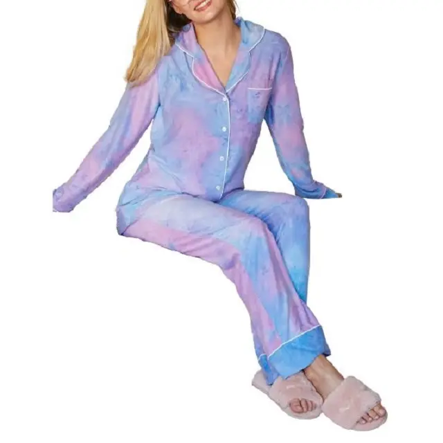 Conjunto de pijama personalizado de la mejor calidad al por mayor, conjunto de tirantes finos de seda satinada para mujer, ropa de dormir de marca personalizada