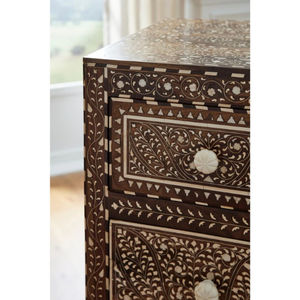 Modern Designed Solid Teak Wood Dresser with Handmade Bone Inlay Foldable Feature for <b>Living</b> <b>Room</b> and Dining Home Furniture - Product Image 4