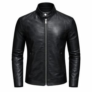 Chaqueta de Motociclista Estilo Biker Personalizada, Chaquetas de Cuero para Uso Diario con Costuras Resistentes y Opciones de Diseño Personalizado - Product Image 1