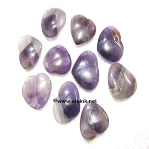 Thạch Anh Tím Trái Tim Để Chữa Bệnh Đá Bỏ Túi Nhỏ Xuất Khẩu Phổ Biến Alakik Khambhat Cambay Gujarat Luân Xa Ấn Độ Bán Buôn - Product Image 1