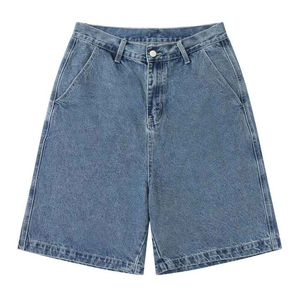 New Trendy Fashionable Custom <b>Jeans</b> Blue Summer <b>Men</b> Denim Shorts Baggy Unisex Shorts Plus Size <b>Men's</b> <b>Jeans</b> With Pockets - Product Image 1