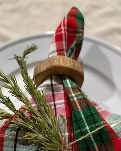 Anneaux de serviette en bois naturel faits à la main, centre de table artisanal, porte-anneaux de serviette en bois, prix bas - Product Image 2