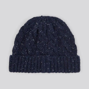 New Arrival Knit Cable Pattern Warm Adjustable Blue & <b>Navy</b> Beanies <b>Caps</b> For <b>Men</b> & Women Stretchable Athletic Beanies <b>Caps</b> - Product Image 1