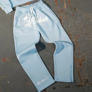 2025 coloré Y2K Streetwear sweat américain rétro lettre imprimer deux pièces ensemble hommes Hip Hop décontracté ample polyvalent pantalons de survêtement - Product Image 5