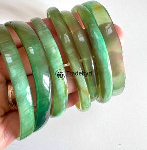 Handmade Horn Bangles Natural Luxury Fashion Unisex Gift <b>Bracelet</b> <b>Set</b> Tradebyd - Product Image 3