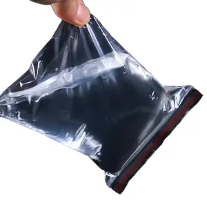 أكياس بلاستيكية شفافة صغيرة مخصصة بقفل بسحاب من البولي إيثيلين صالحة لإعادة التدوير ومقاومة للماء للملابس والشرابات