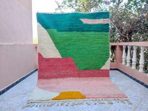 Diseñador Moraccan Precio al por mayor Diseño vintage Alfombras de área de lana con mechones a mano Venta al por mayor Moraccan Berber para alfombras de sala de estar ITHL - Product Image 3