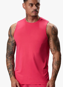 Venta al por mayor personalizado hombres deportivo sin mangas gimnasio chaleco transpirable entrenamiento músculo Stringer corte camisetas sin mangas para los hombres Fitness Stringer - Product Image 3