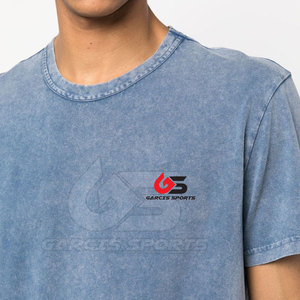 Premium 100% algodón hombres ácido lavado camiseta lavado acabado lavado Casual desgaste clásico hombres ácido lavado camiseta - Product Image 5