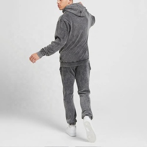 Men'<b>s</b> Two Piece Long Sleeved Pullover Hoodie Set Vintage Loose Fit Acid Wash Tracksuit High Quality Acid Washed Sweat <b>Suit</b> - Product Image 4