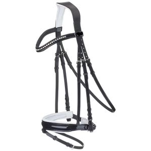 Cabestro de cuero occidental con logotipo personalizado de brida de doma de caballo ecuestre más vendido con diamantes de imitación ostentosos de cristal para montar - Product Image 3