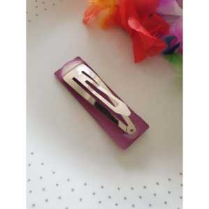 Peint à la main violet Designer pince à cheveux mignon élégant doux décontracté cheveux décoration alliage métal tissu gros-grain à la main - Product Image 3