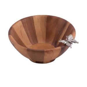 Bol à fruits en bois massif comptoir de cuisine décoration centres de table à manger arrondi durable stockage de fruits bol en bois - Product Image 3