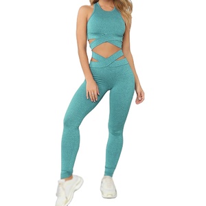 Conjuntos de Yoga de 2 Piezas sin Costuras para Mujer, Ropa Deportiva, Mono, Ropa Deportiva Activa, Ropa de Gimnasio, Spandex/Nylon Personalizado - Product Image 6