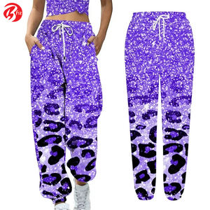 Pantalon de jogging imprimé pour femmes avec poches Pantalon de survêtement taille haute Street Wear Slim Fit pour femmes - Product Image 5