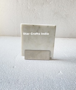 High-End Natural <b>Black</b> Marble Stone <b>Coasters</b> Durable Stylish Functional Mats Pads Classic Home & Office Tabletop Decorative Item - Product Image 6