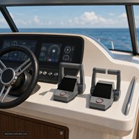 Manette de commande marine simple ou double, résistante aux embruns salin IP67, pour bateau