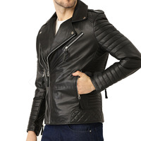 Diseña Tu Propia Chaqueta de Cuero de Alta Calidad, Impermeable y Transpirable, con Cuello Alto de Piel de Vaca, Cierre de Cremallera, para Hombre