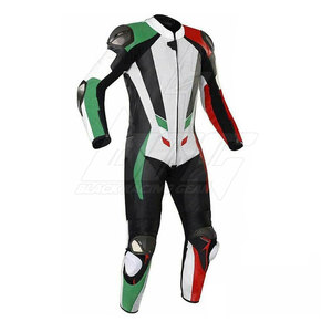 Nueva llegada de los hombres BLACK RACING GEAR Traje de cuero de moto Transpirable Secado rápido Manga completa Invierno OEM Servicio personalizado Bajo MOQ - Product Image 2