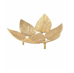 ชามออกแบบลายใบไม้ทองเหลืองสำหรับตกแต่งช็อคโกแลตชามใส่ผลไม้และขนมหวานสีทองรูปทรงกลมแตกต่างกัน - Product Image 5