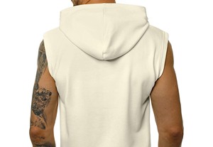 Nuova moda uomo 450GMS 100% in pile di cotone abbigliamento Casual asciugatura rapida traspirante e resistente felpa con cerniera senza maniche a basse velocità - Product Image 5