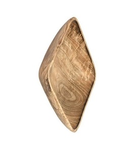 Ensemble de 4 bol en bois de forme carrée de qualité exclusive bol en bois fait main au design classique pour table bol décoratif en bois - Product Image 5