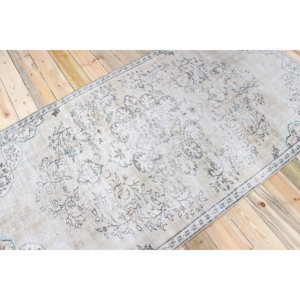 Tapis vintage 4,1x7,7 pieds, tapis turc, tapis en laine vert et marron à motifs floraux - Product Image 2