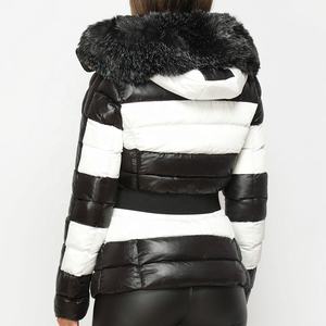 Chaqueta acolchada cálida de Invierno para mujer con diseño personalizado Cremallera sólida y cuello alto para venta al por mayor - Product Image 4