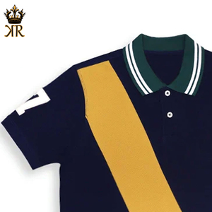 เสื้อโปโลผ้าฝ้ายสำหรับผู้ชายเสื้อโปโล100% ตีกอล์ฟแบบเรียบสำหรับฤดูร้อน - Product Image 3