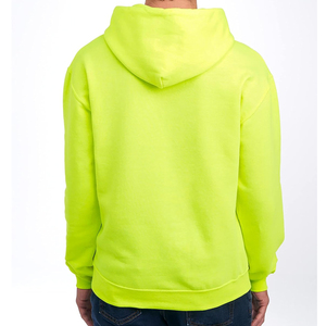 Sweat-shirts à capuche pour hommes en molleton épais vert néon de qualité supérieure, avec logo personnalisé imprimé numériquement sur le devant - Product Image 2