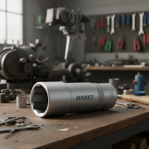 Hazet <b>12</b>-<b>Point</b> Long Square <b>Socket</b> 1/2'' with Traction Profile and Knurling - Product Image 3